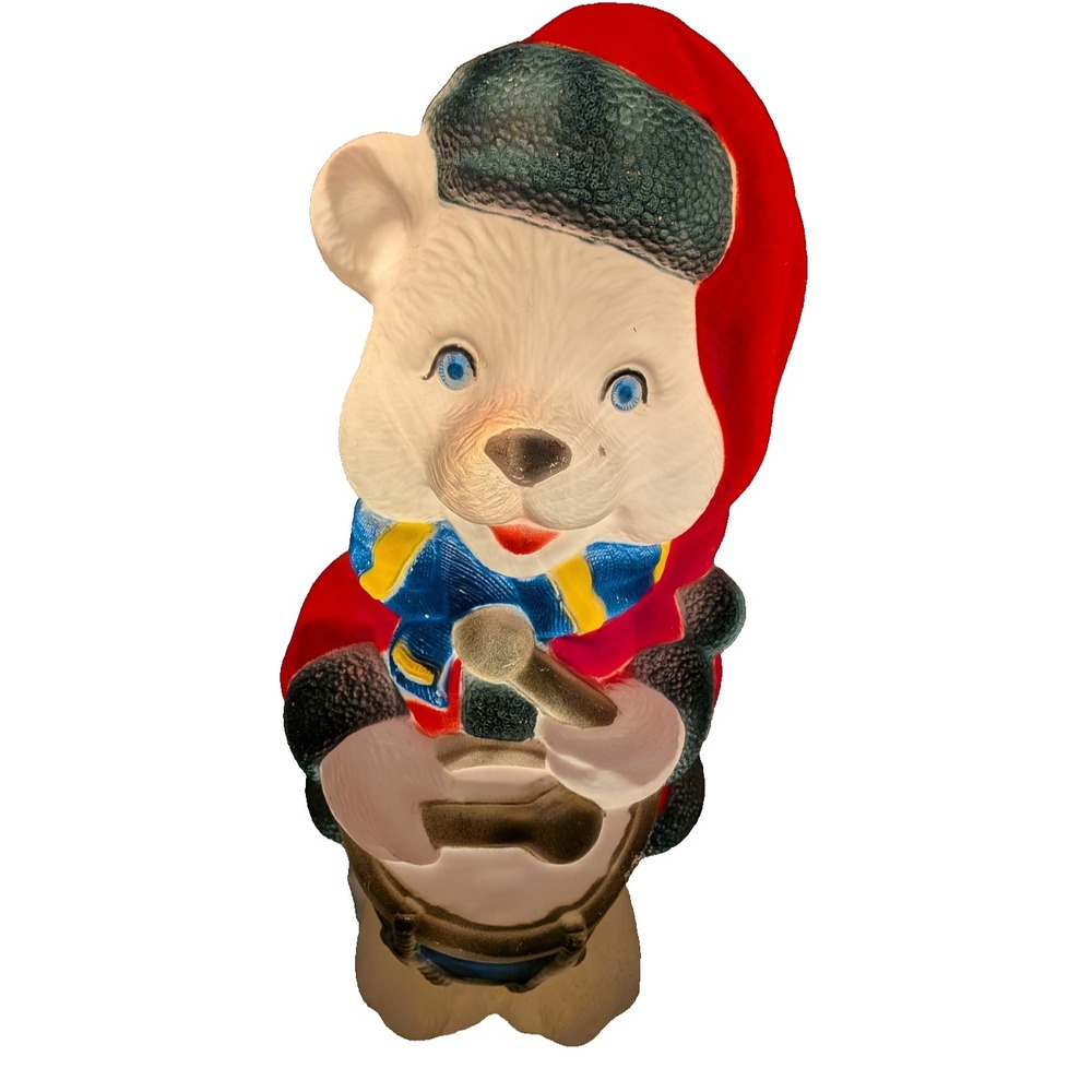 Blow Mold Tucker Plastics Inc (TPI) 32" Little Drummer Bear 1996